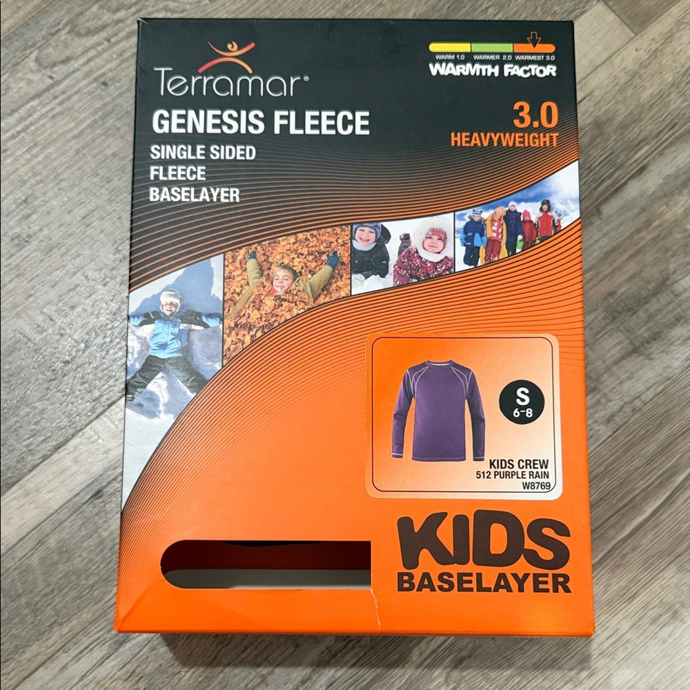 Terramar Genesis Fleece Kids Baselayer - Purple Rain W8769
